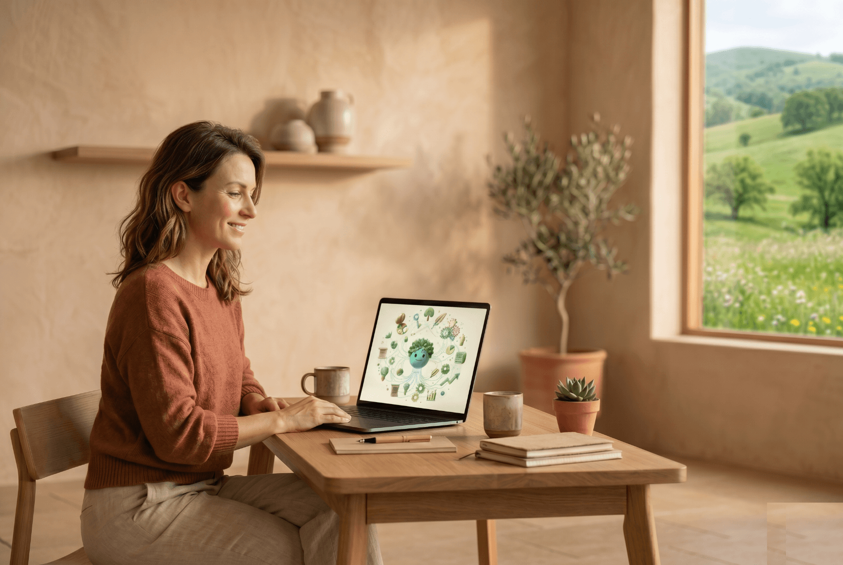 Unternehmerin am Laptop
